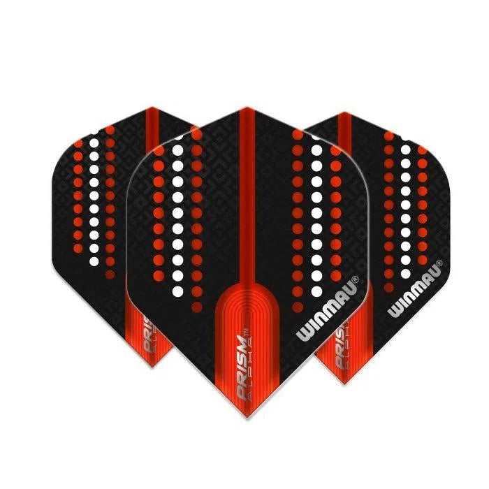 Winmau Prism Alpha Black and Red Extra Thick Dart Flights