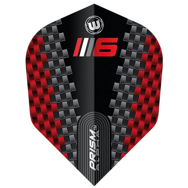 Winmau Prism Alpha Black and Red V6 Dart Flights