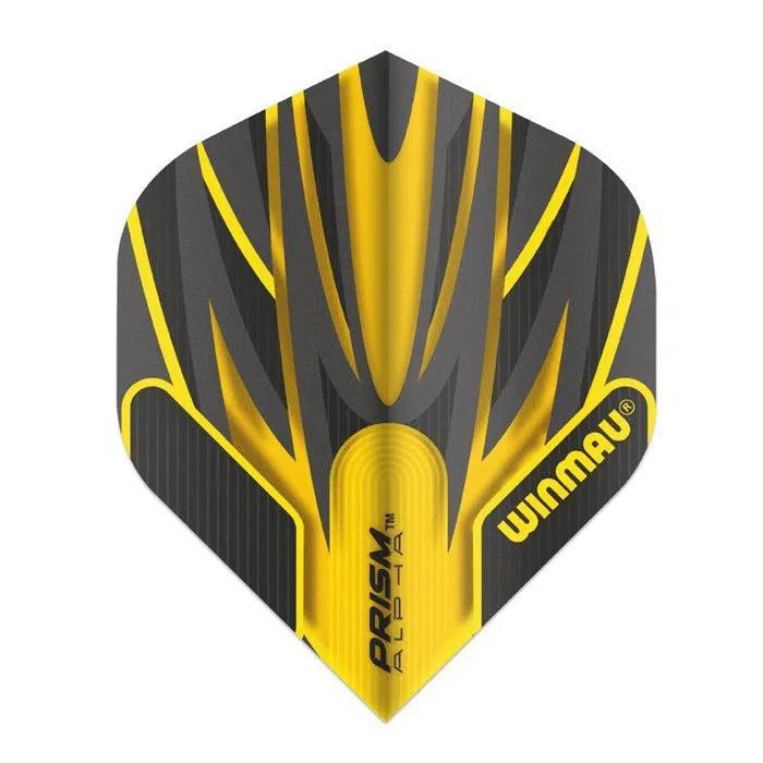 Winmau Prism Alpha Black and Yellow Extra Thick Dart Flights