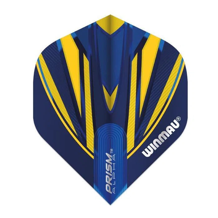 Winmau Prism Alpha Blue and Yellow Extra Thick Dart Flights