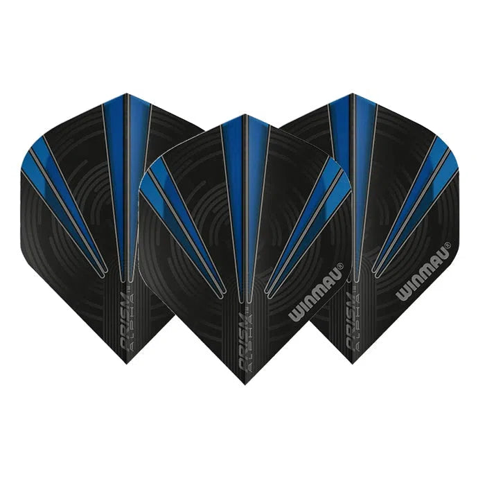 Winmau Prism Alpha Extra Thick Standard Black and Blue Flights