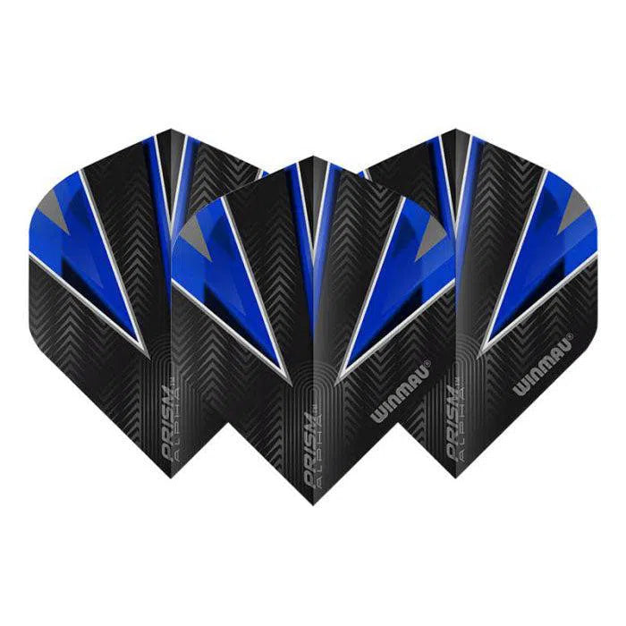 Winmau Prism Alpha Extra Thick Standard Black and Blue Flights