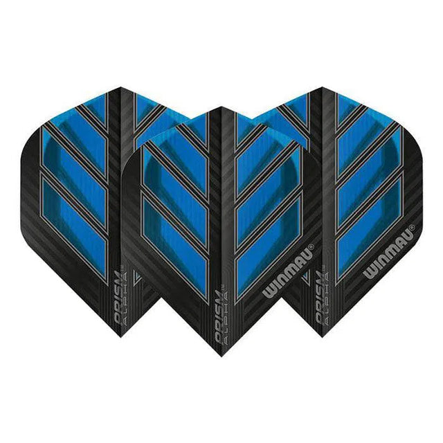 Winmau Prism Alpha Extra Thick Standard Black and Blue Flights