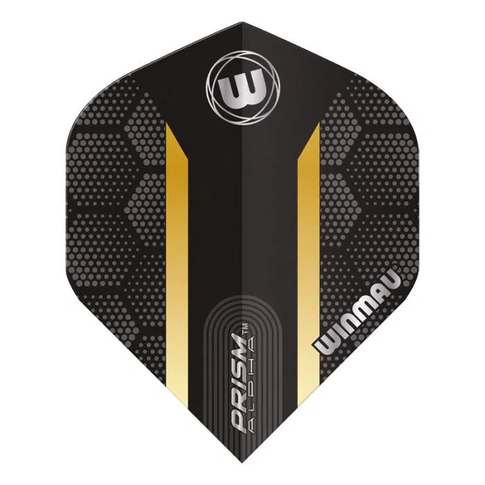 Winmau Prism Alpha Extra Thick Standard Black and Gold Flights