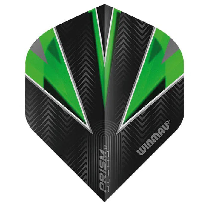 Winmau Prism Alpha Extra Thick Standard Black and Green Flights