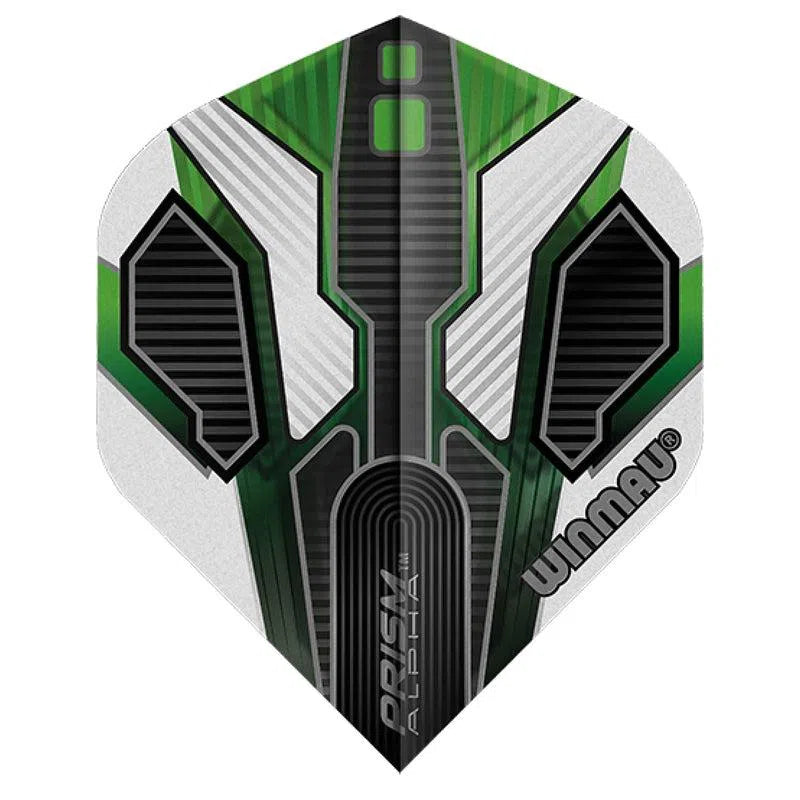 Winmau Prism Alpha Extra Thick Standard Black and Green Flights