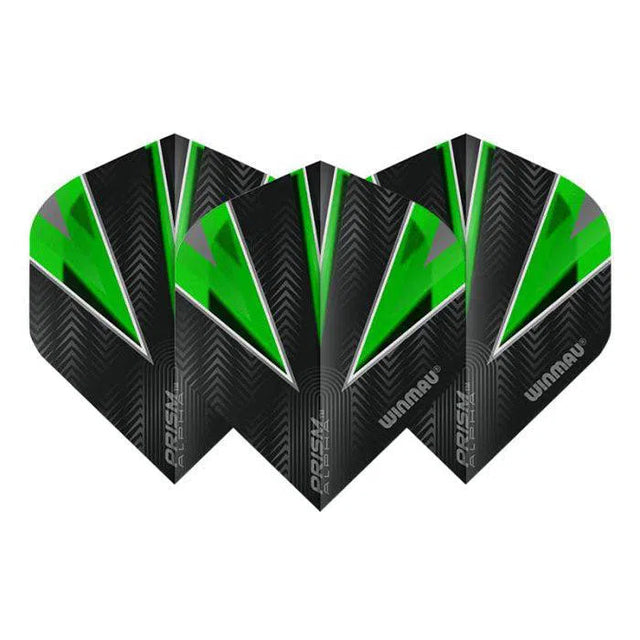 Winmau Prism Alpha Extra Thick Standard Black and Green Flights