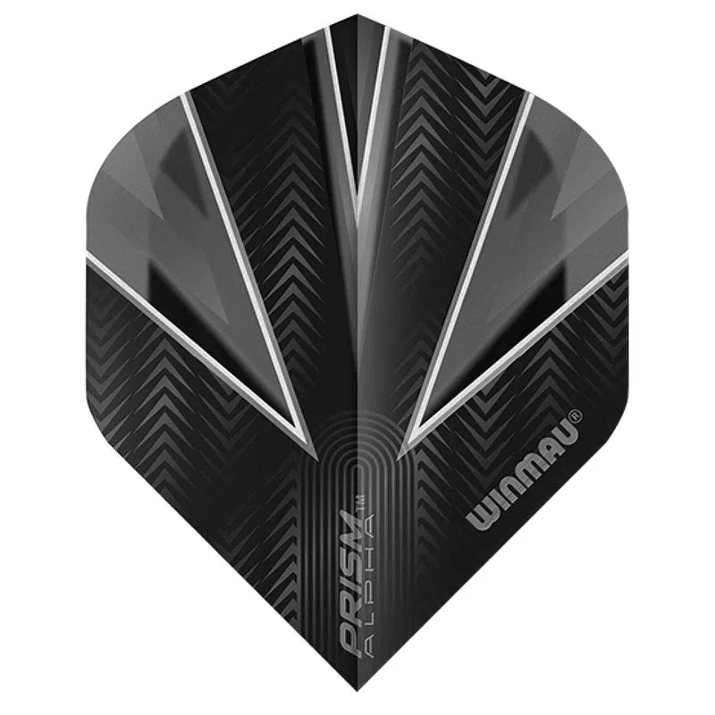 Winmau Prism Alpha Extra Thick Standard Black and Grey Flights