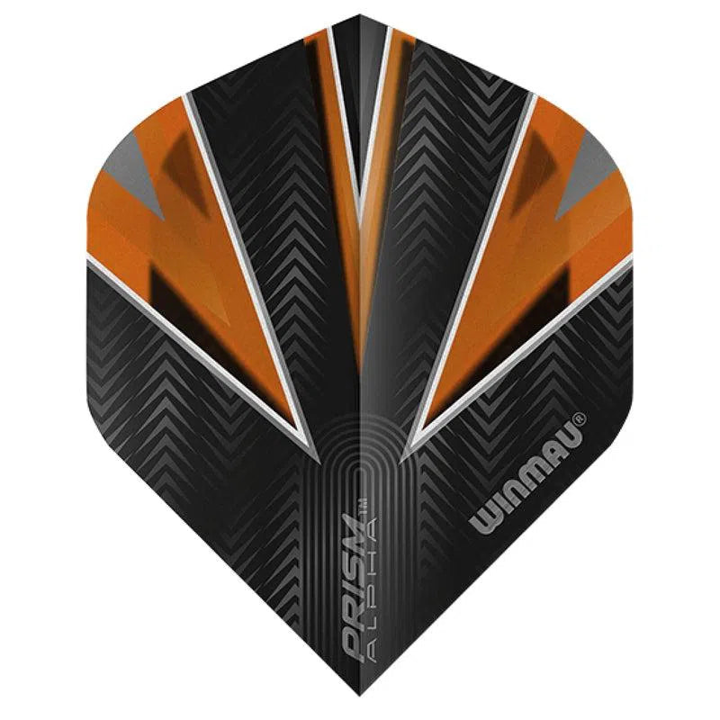 Winmau Prism Alpha Extra Thick Standard Black and Orange Flights
