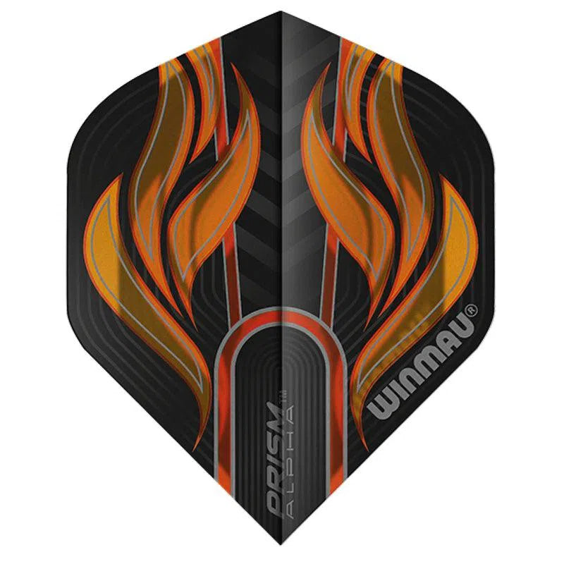 Winmau Prism Alpha Extra Thick Standard Black and Orange Flights