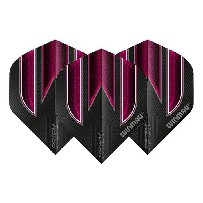 Winmau Prism Alpha Extra Thick Standard Black and Pink Flights
