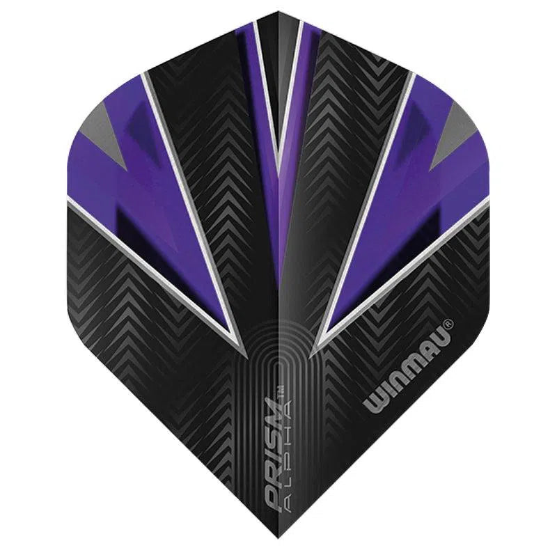 Winmau Prism Alpha Extra Thick Standard Black & Purple Flights