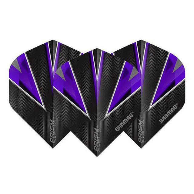 Winmau Prism Alpha Extra Thick Standard Black & Purple Flights