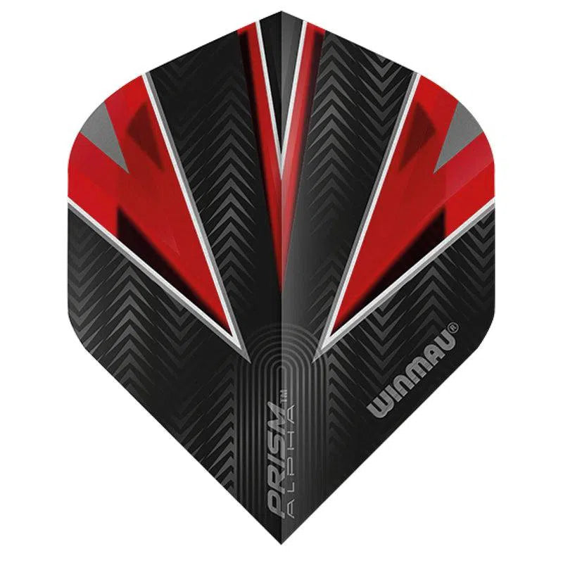 Winmau Prism Alpha Extra Thick Standard Black and Red Flights