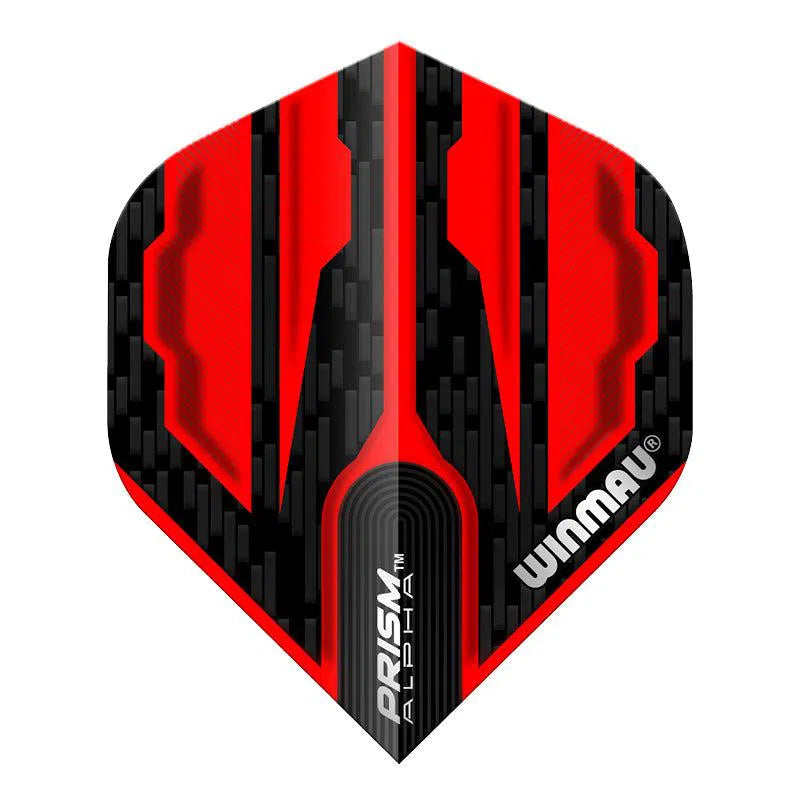 Winmau Prism Alpha Extra Thick Standard Black and Red Flights