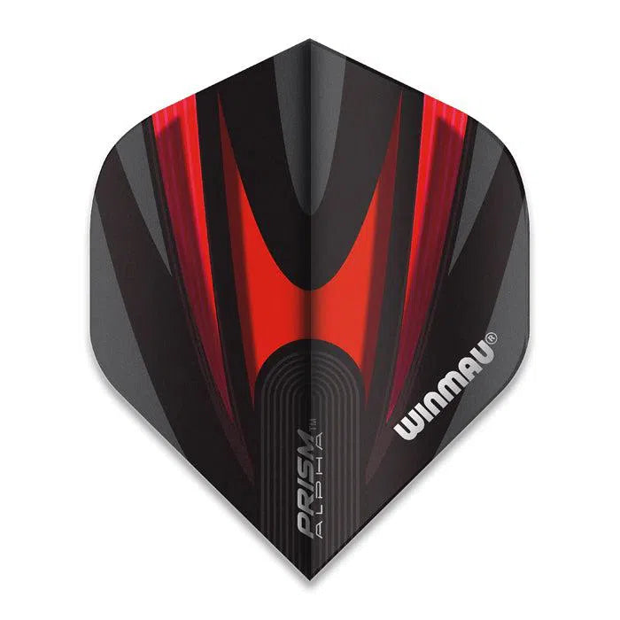 Winmau Prism Alpha Extra Thick Standard Black and Red Flights