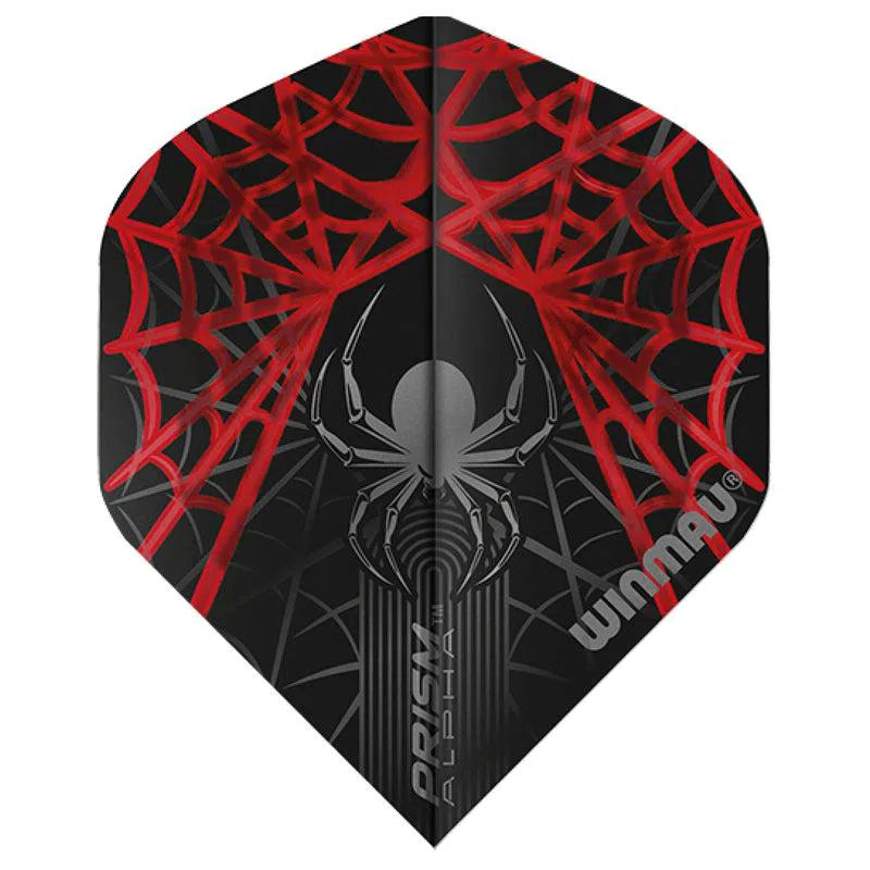 Winmau Prism Alpha Extra Thick Standard Black, Red Flights