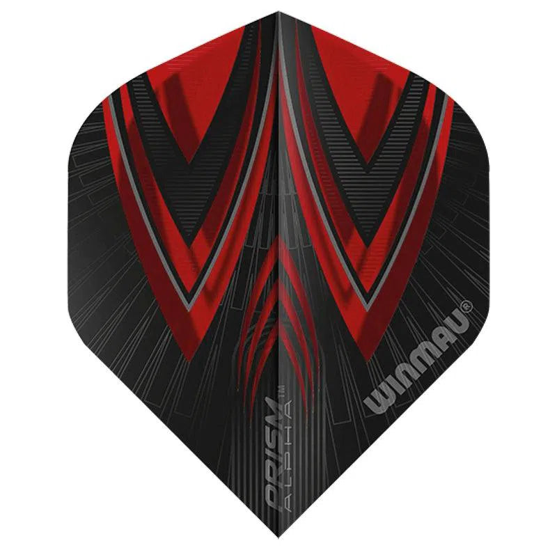 Winmau Prism Alpha Extra Thick Standard Black and Red Flights