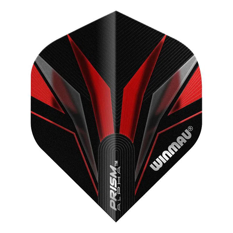 Winmau Prism Alpha Extra Thick Standard Black and Red Flights