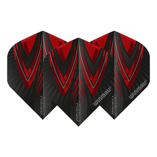 Winmau Prism Alpha Extra Thick Standard Black and Red Flights