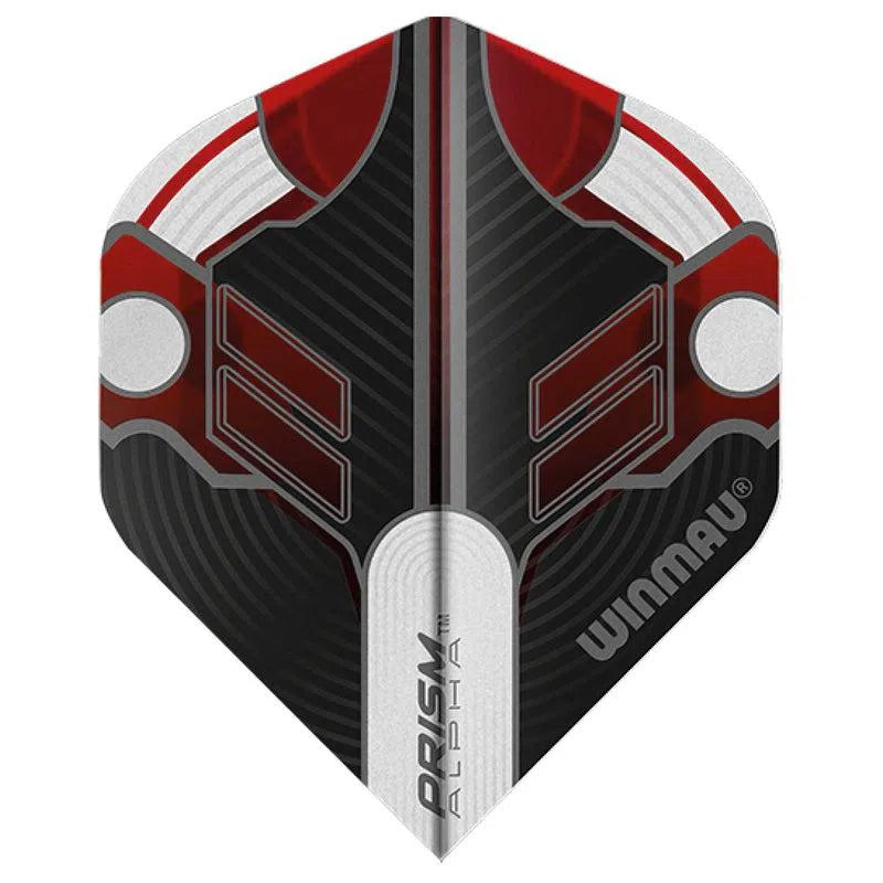 Winmau Prism Alpha Extra Thick Standard Black and Red and White Flights