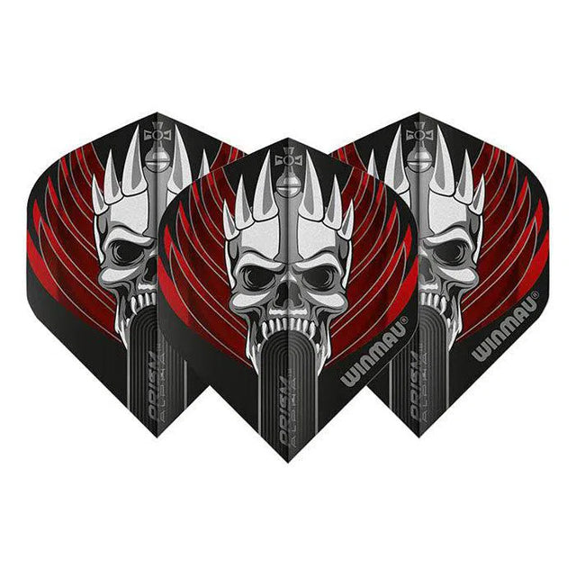 Winmau Prism Alpha Extra Thick Standard Black and Red and White Flights