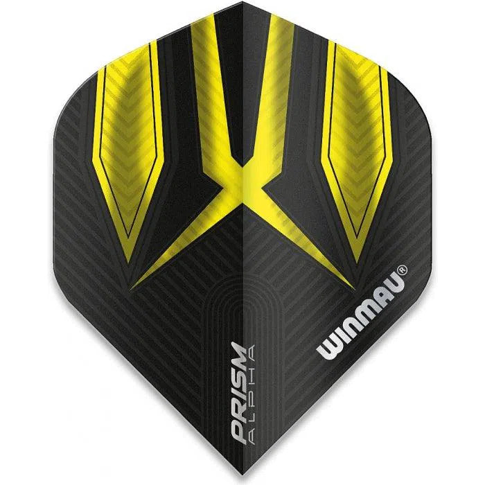 Winmau Prism Alpha Extra Thick Standard Black and Yellow Flights