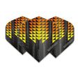 Winmau Prism Alpha Extra Thick Standard Black and Yellow and Orange Flights