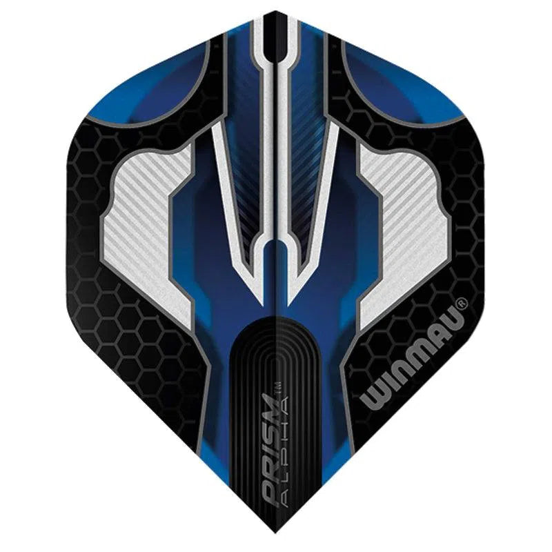 Winmau Prism Alpha Extra Thick Standard Blue and White and Black Flights