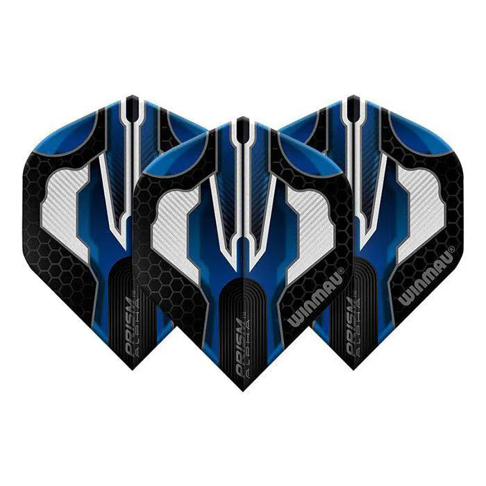 Winmau Prism Alpha Extra Thick Standard Blue and White and Black Flights
