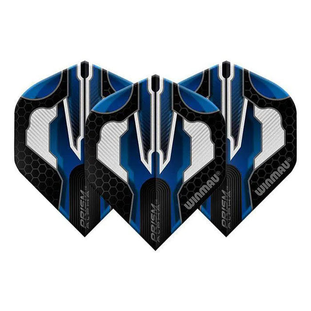 Winmau Prism Alpha Extra Thick Standard Blue and White and Black Flights