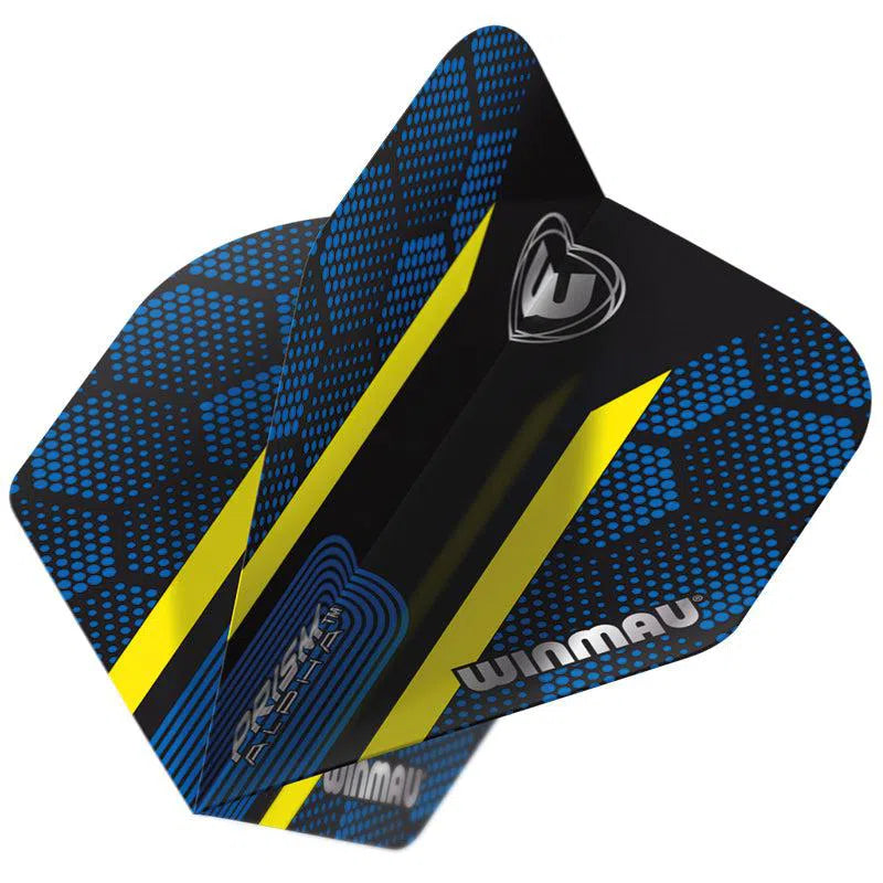 Winmau Prism Alpha Extra Thick Standard Blue and Yellow Flights