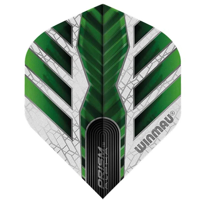 Winmau Prism Alpha Extra Thick Standard Green and White Flights