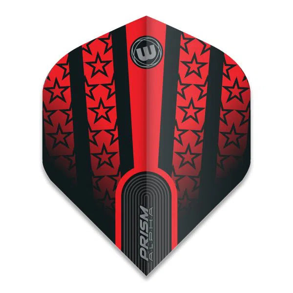 Winmau Prism Alpha Extra Thick Standard Red and Black Flights