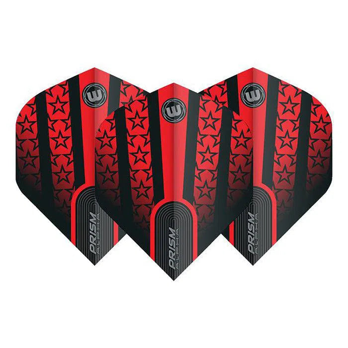 Winmau Prism Alpha Extra Thick Standard Red and Black Flights