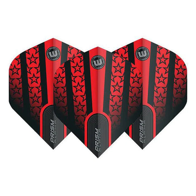 Winmau Prism Alpha Extra Thick Standard Red and Black Flights