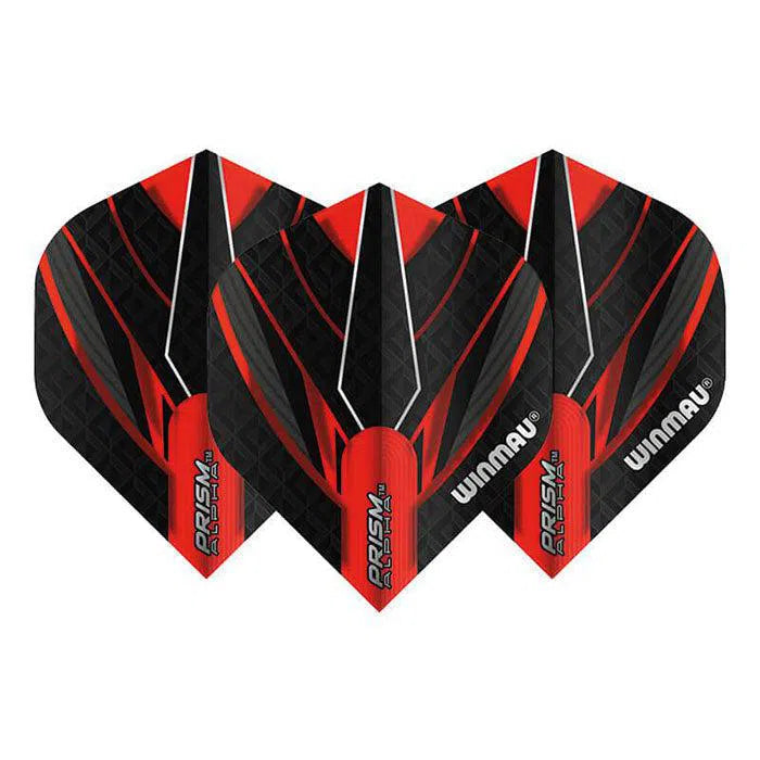Winmau Prism Alpha Extra Thick Standard Red and Black Flights