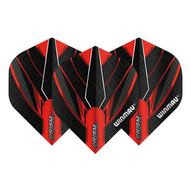 Winmau Prism Alpha Extra Thick Standard Red and Black Flights