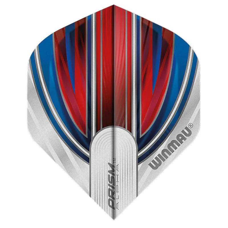 Winmau Prism Alpha Extra Thick Standard Red and White and Blue Flights