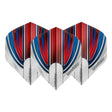 Winmau Prism Alpha Extra Thick Standard Red and White and Blue Flights