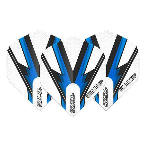 Winmau Prism Alpha Extra Thick Standard White, Blue & Black Flights-1-Premier Darts