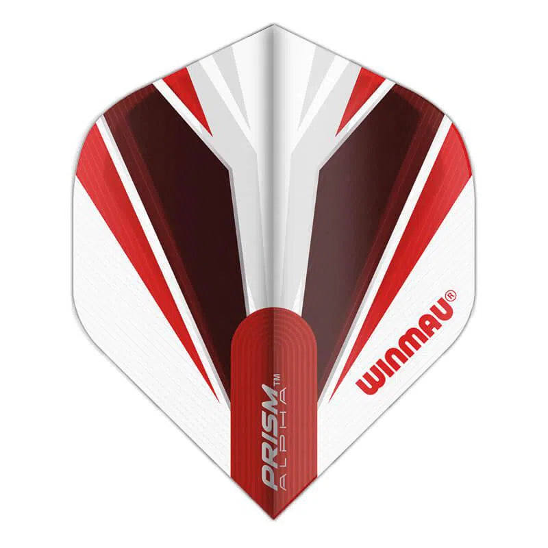 Winmau Prism Alpha Extra Thick Standard White and Red Flights