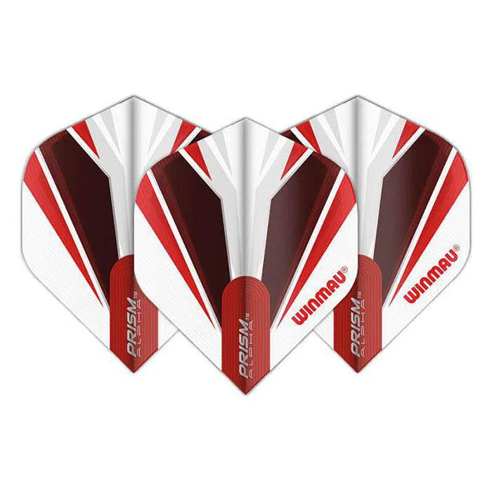 Winmau Prism Alpha Extra Thick Standard White and Red Flights