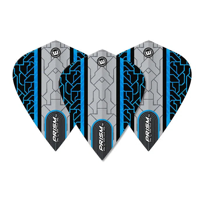 Winmau Prism Alpha Grey and Blue Kite Flights