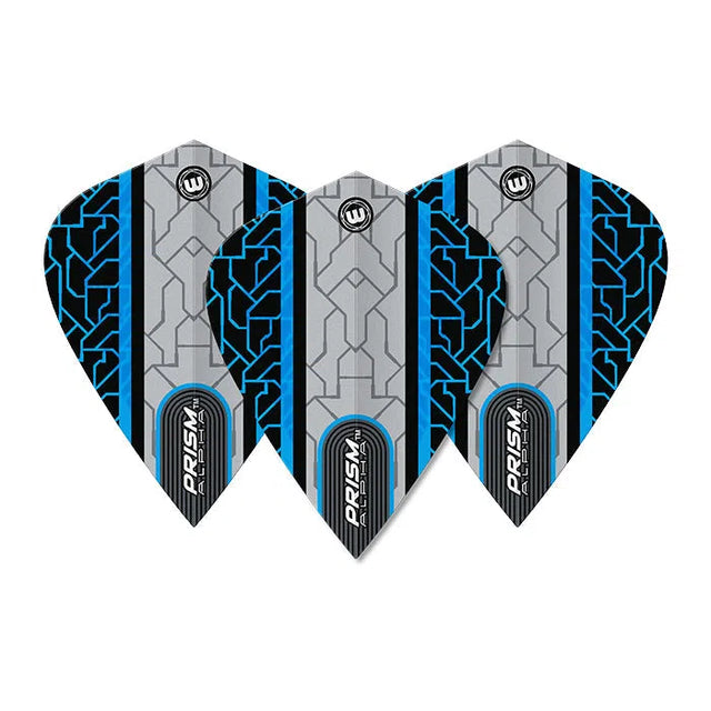 Winmau Prism Alpha Grey and Blue Kite Flights