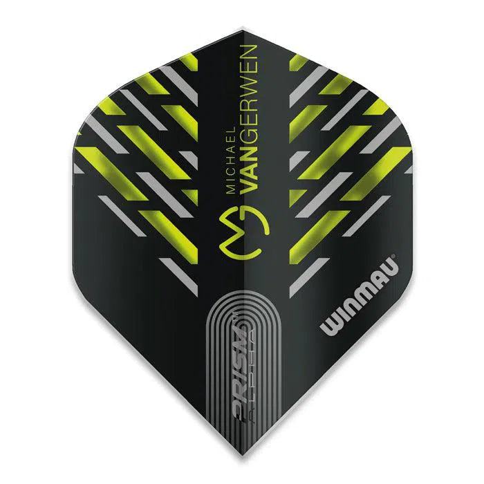 Winmau Prism Alpha MvG Extra Thick Standard Black and Green Flights