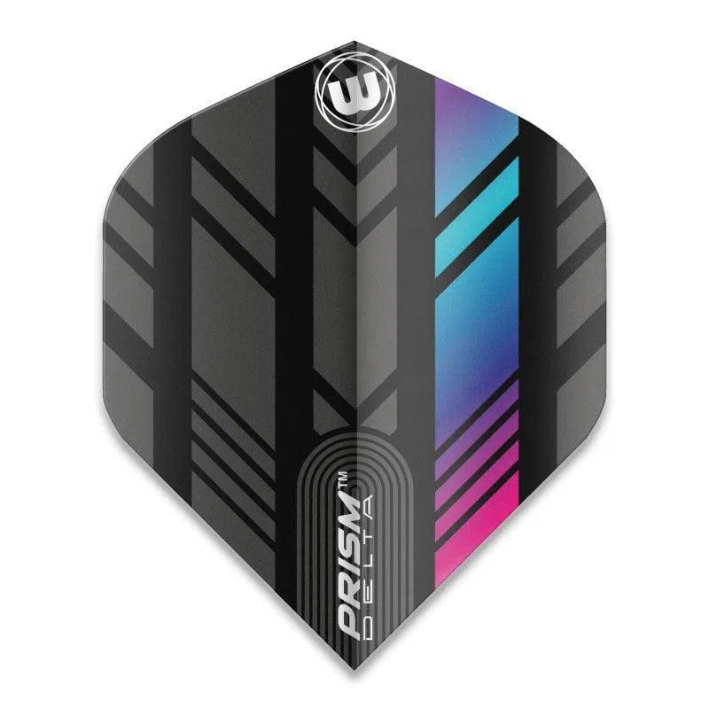 Winmau Prism Delta Extra Thick Standard Black and Blue and Pink Flights