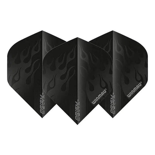 Winmau Prism Delta Extra Thick Standard Black Flights-1-Premier Darts