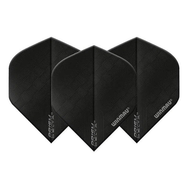 Winmau Prism Delta Extra Thick Standard Black Flights-1-Premier Darts