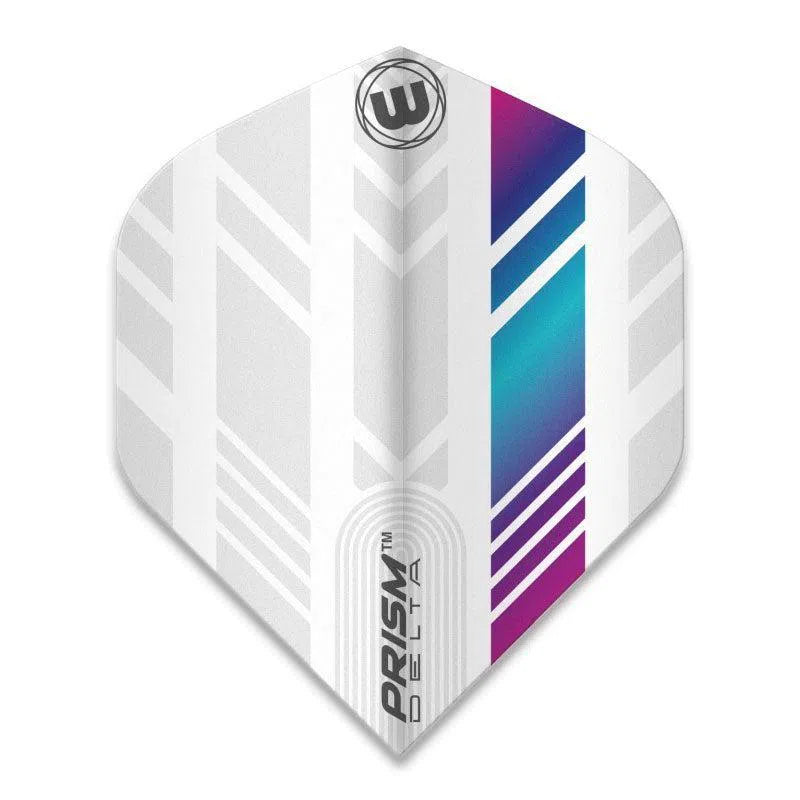Winmau Prism Delta Extra Thick Standard White and Pink and Blue Flights